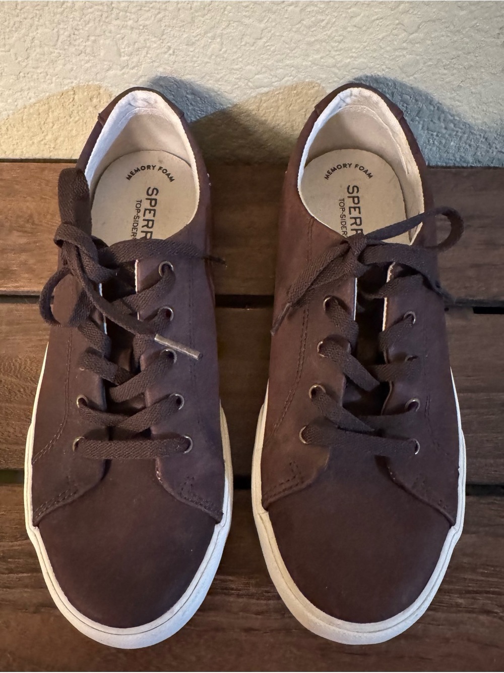 Sperry Striper II Ltt Women’s 7 Brown Casual Leather Upper Sneaker
